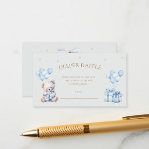 Cartão De Informações Tíquete de Fralda de Lua de Urso Teddy