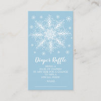 Tíquete de Fralda de Raffle Flocos de Neve
