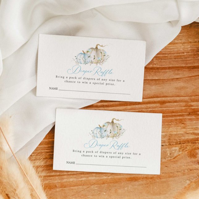 Cartão De Informações Tíquete de Fralda de Rapaz da Bomba (Boy Pumpkin Diaper Raffle Ticket)