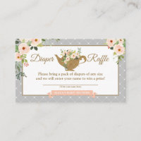 Tíquete de Fralda Floral de Rosa da Cinza do Tea P