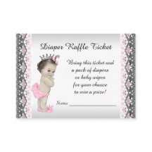 Tíquete de Fralda princesa rosa Raffle