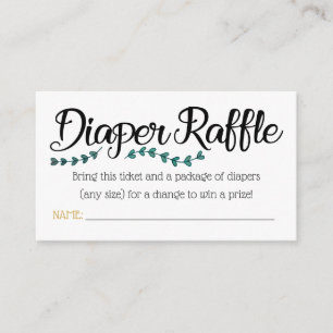 Cartão De Informações Tíquete de Raffle fralda