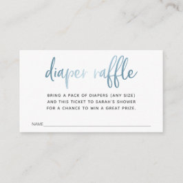 Cartão De Informações Tíquete de Raffle fralda para Chá de fraldas