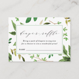 Cartão De Informações Tíquete de Raffle fralda para Chá de fraldas