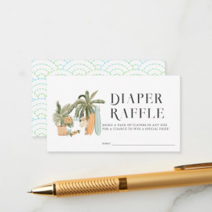 Cartão De Informações Tíquete de Raffle para Fralda de Chá de fraldas de
