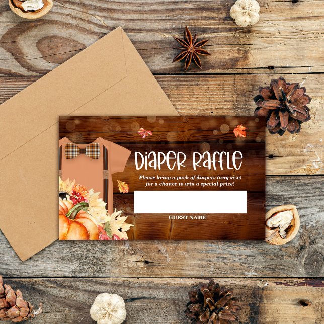 Cartão De Informações Tíquetes de Fralda de abóbora (Criador carregado)