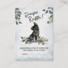 Cartão De Informações Tíquetes de Fralda de papoila-branca