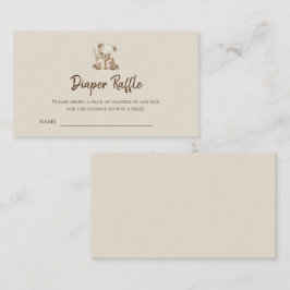 Cartão De Informações Tíquetes de Fralda de Urso do Boho Storybook