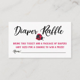 Cartão De Informações Tíquetes de Raffle Fralda Ladybug