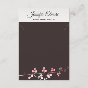 Cartão De Informações Titular da Exibição da Marca do Colar da Ramificaç