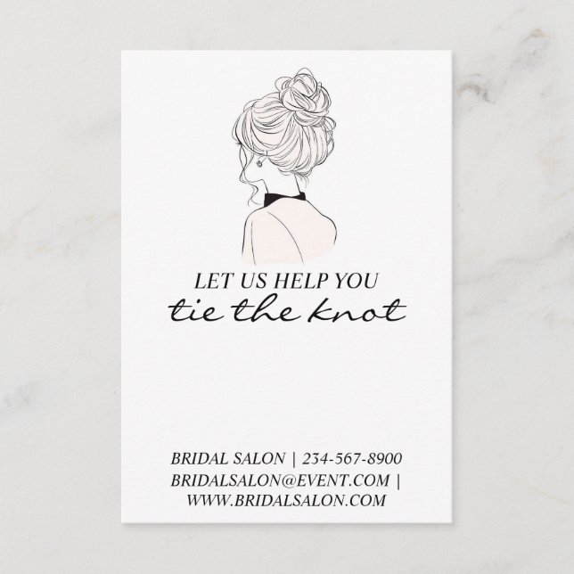 Cartão De Informações Titular da Gravação de Cabelo de Casamento de prom (Frente)