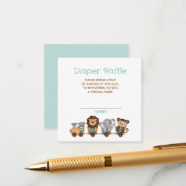 Cartão De Informações TODO O BORDO DO trem Fiesta Fralda Raffle