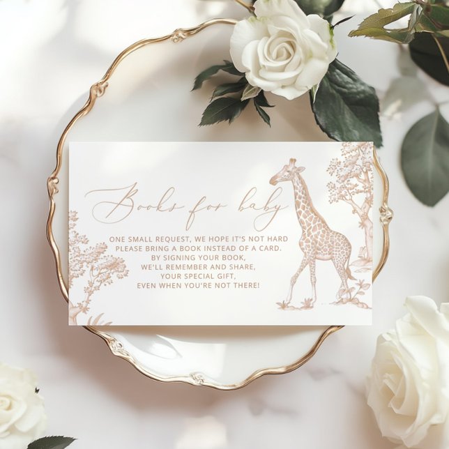 Cartão De Informações Toile Books para baby boho Safari (Criador carregado)