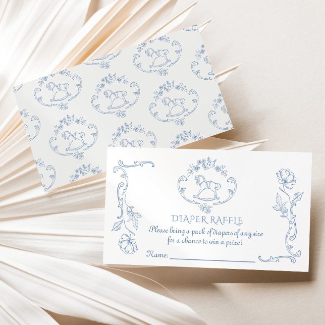 Cartão De Informações Toile de jouy Rocking Fralda galinha (Criador carregado)