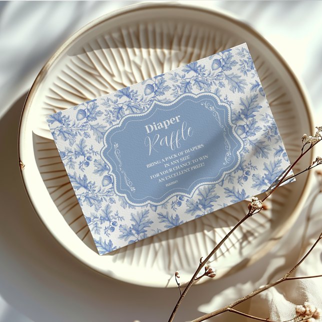 Cartão De Informações Toile De Jouy Woodland Diapper Raffle (Criador carregado)