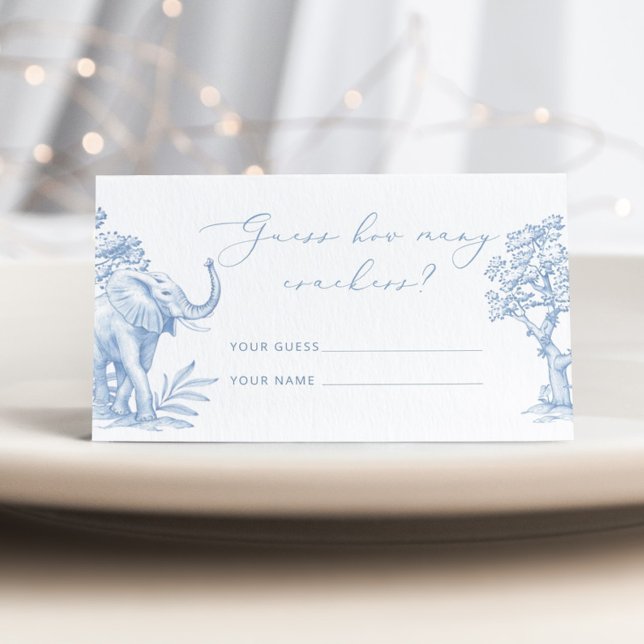 Cartão De Informações Tolie de jouy Safari Quantos crackers (Criador carregado)