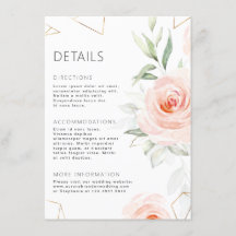 Tons Pastel Rosa Geométrico Detalhes de Casamento