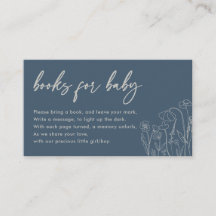 Topaz Blue Wildflower Line Art Books para Bebê