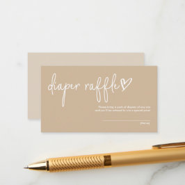 Cartão De Informações Toques silenciosos - Fralda mínima do Chá de frald