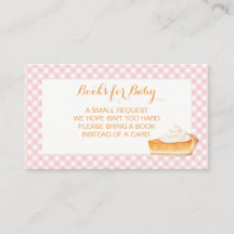 Torta de abóbora Cutie Pie rosa xadrez livros para
