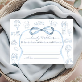 Cartão De Informações Tradição da Família Blue Toile De Jouy