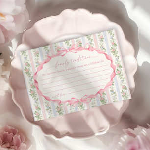 Cartão De Informações Tradição da família de Chás de fraldas de Arcos Fl