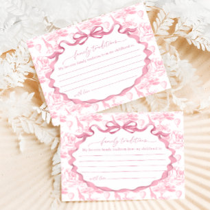 Cartão De Informações Tradições Familiares Sapari Rosa-Rosa