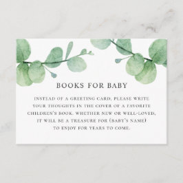 Cartão De Informações Traga o livro para pedido de bebê. Aquarela
