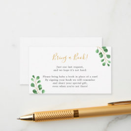 Cartão De Informações Traga um chá de fraldas de eucalipto