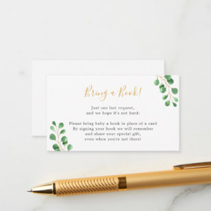 Cartão De Informações Traga um chá de fraldas de eucalipto