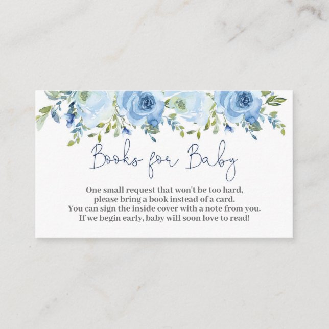 Cartão De Informações Traga um livro para o menino (Frente)