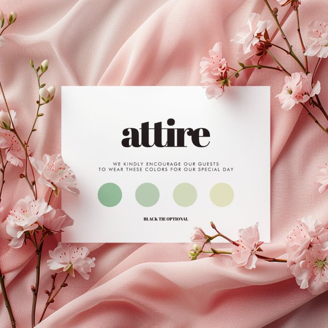 Cartão De Informações Traje de casamento simples e elegante (Criador carregado)