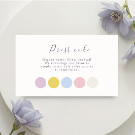 Cartão De Informações Traje de Noiva Floral Pastel Lavanda Roteiro Casam