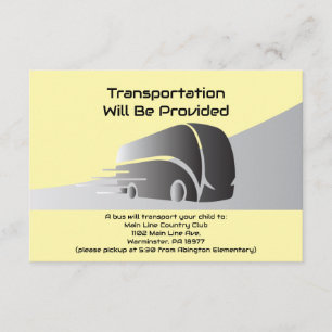 Cartão De Informações Transportador Parte Mini Bus Card Transport Van