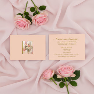 Cartão De Informações Trendy Chic Wedding Accommodations Enclosure Card