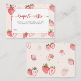 Cartão De Informações Trendy Meadow Strawberry Fralda Raffle