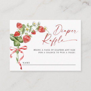 Cartão De Informações Trendy Meadow Strawberry Fralda Raffle