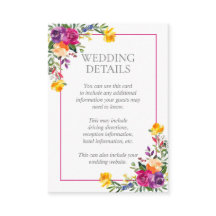 Trendy Technicolor Boho Floral Detalhes do Casamen