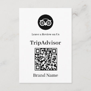 Cartão De Informações Tripadvisor QR Link de Avaliação de Negócios