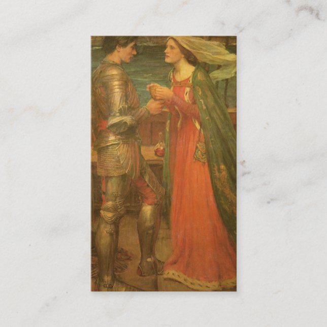 Cartão De Informações Tristan e Isolde por JW Waterhouse Casamento (Frente)