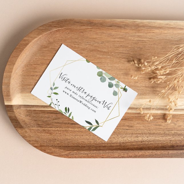 Cartão De Informações Tropical Green deixa o site espanhol de casamento (Criador carregado)