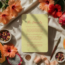 Tropical Hibiscus Pattern Vibrant Wedding