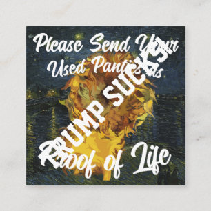 Cartão De Informações Trump Por Favor Envie suas Cuecas Usadas como Prov