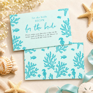 Cartão De Informações Tudo o que Vejo é Amor Arte Costeira Boho em Aqua