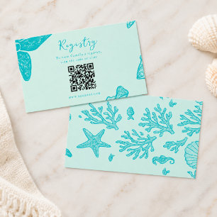 Cartão De Informações Tudo o que Vejo é Amor Arte Costeira Boho em Aqua