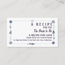 Cartão De Informações Tudo o que Vejo é Amor Chá de Noiva Aquarela Conch