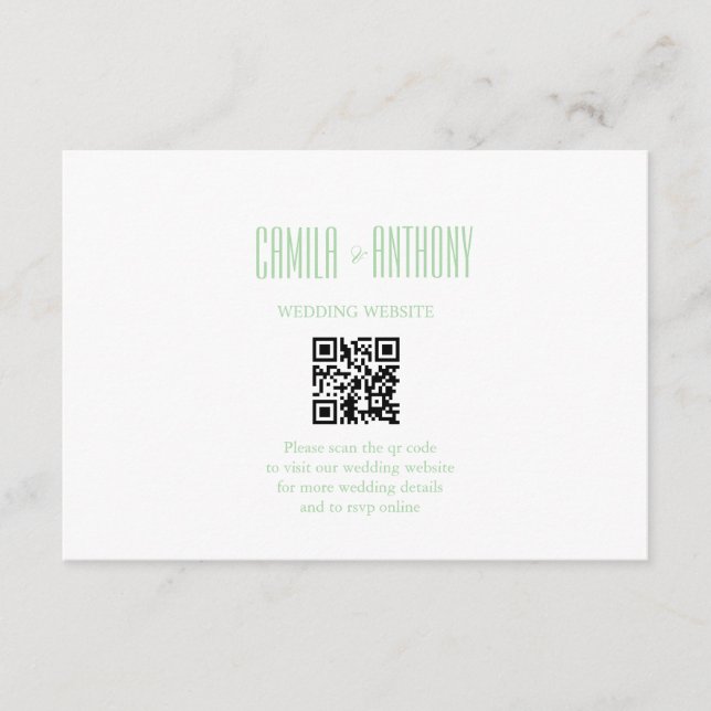 Cartão De Informações Turquoise Wedding (Frente)