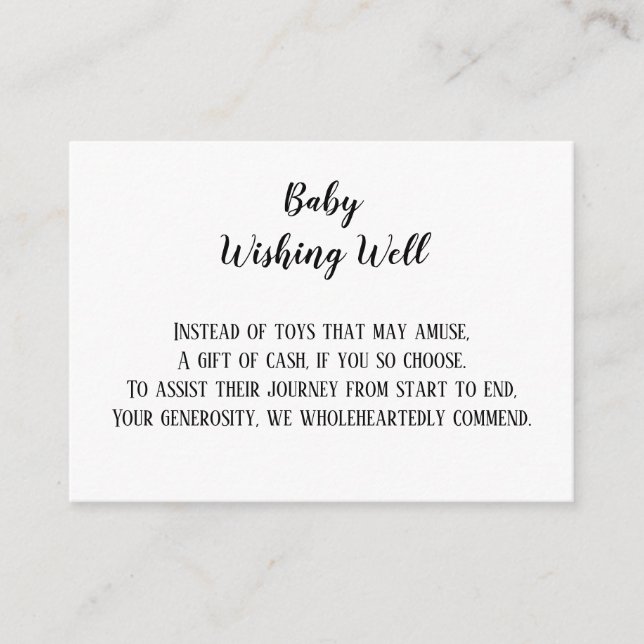 Cartão De Informações Twin Baby Wishing Good Chá de fraldas (Frente)