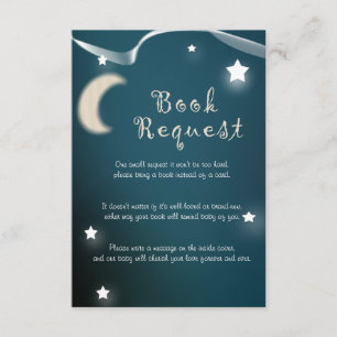 Cartão De Informações Twinkle Little Star Book Request com poema