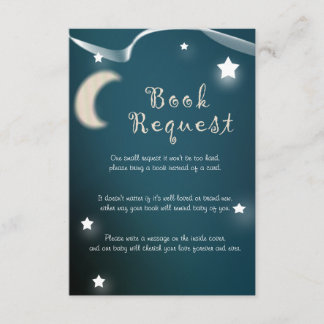 Cartão De Informações Twinkle Little Star Book Request com poema